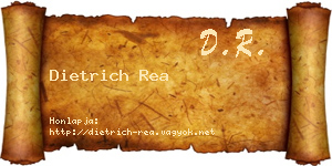 Dietrich Rea névjegykártya